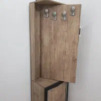 سلام سه کاره آینه قدی وچوب لباسی وجاکفشی|جاکفشی، کمد، دراور|باقرشهر, |دیوار