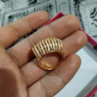 انگشتر طرح طلا فوق العاده زیبا بدون افت رنگ