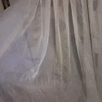 پرده حریر طرح دار