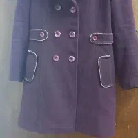 پالتو آستر دار زرشکی کلاه دار