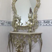 آینه شمعدون برنجی