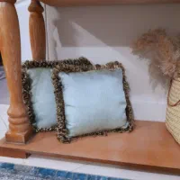 ۴عدد کوسن پر شده ونونو.رنگ سبز صابونی