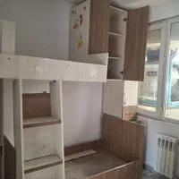 تخت دو طبقه کودک و نوجوان|تخت و صندلی بچه|رودهن, |دیوار