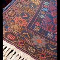 قالیچه دستباف بلوچ 1 در 1.50 سالم چله پشم سالم|فرش|ری, منصوریه منگل|دیوار
