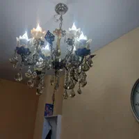 لوستر برنز ۴شاخه ی دوتایی|لوستر و چراغ آویز|تهران, آبشار تهران (دریاچه)|دیوار