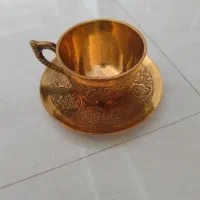 ست فنجان و نعلبکی برنجی