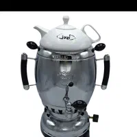 سماور»(کتری،)گازی به همراه قوری چینی آپولون