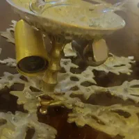 لوستر برنزسقفی دو لامپه