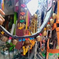 قلاده چرمی با بیست عدد قورچه قدیمی