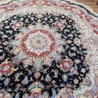 فرش گرد دایره تبریز ابریشم علیا