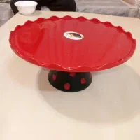 کیک خوری  پایه دار پلاستیکی محکم نو