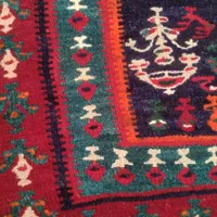 گلیم دستبافت قدیمی هرسین|کلکسیون اشیاء عتیقه|کرمانشاه, |دیوار