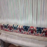 فرش طرح کاشان روی دار.که بادار وپشم وتمام وسایل|فرش|کرمانشاه, |دیوار