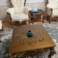 فروش مبل سلطنتی همراه با میز عسلی|مبلمان خانگی و میز عسلی|نوشهر, |دیوار