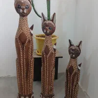 گربه چوبی چوب بامبو تزئینی