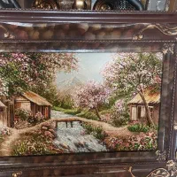 تابلو فرش چله ابریشم|تابلو فرش|اصفهان, چرخاب|دیوار