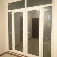درب دولنگه بازشو فرانسوی بالکن ایوان سفید upvc
