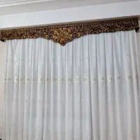 پرده پذیرایی حریر ترک همراه کتیبه