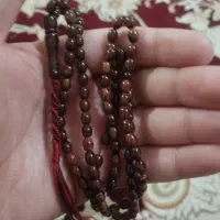 تسبیح گندمی شکلاتی کهربا