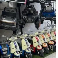 ماشین شارژی کودک اورجینال//تایر بادی صندلی چرم++