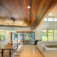 سقَفِ چوبی    دیوارِ چوبی   کَفِ چوبی