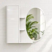 آینه باکس ۶۰در۶۰ سفید حوله مخفی/رودهن به کابین