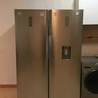یخچال فریزر دوقلو دوو استیل در حد نو