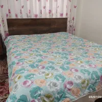 رو تختی طرح گل دو رو نخ پنبه کم کار