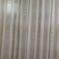 پرده حریر بسیار زیبا پانچ شده به همراه آستر و والن