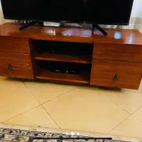 میز تلوزیون چوبی واینه و کنسول و شمعدان منبت|میز تلویزیون|مشهد, هفت تیر (حافظ)|دیوار
