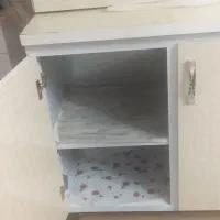 کابینت بدنه فلزی درب طرح چوب