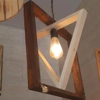 لوستر چوبی دست‌ساز مکرومه و انواع چوب روسی مرغوب|لوستر و چراغ آویز|کوهسار (البرز), |دیوار