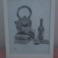 تابلو نقاشی سیاه قلم