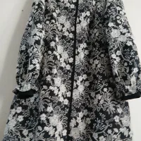 مانتوخامه دوزی شده، مانتو کتی سوزندوزی شیک،عبا