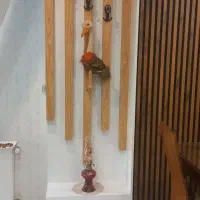 چوب لباسی تمام ام دی اف و صفحه کابینت طرح چوب