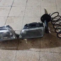 کمک جلو پژو و چراغ جلو کامل