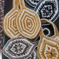 دستگیره سنتی آشپزخانه دست بافت عروسک و لیف