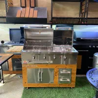 باربیکیو 120 سانت تمام استیل 304 با فر سرخ کن و..