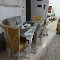 میز و صندلی ناهار خوری ۶ نفره با کاور صندلی|میز و صندلی غذاخوری|جهرم, |دیوار