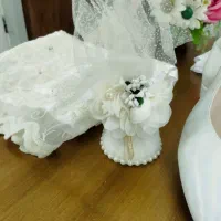 چادر عروس و کفش سفید سایز 38..و7هم میخوره