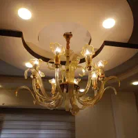 دو عدد لوستر تمام شیشه ای خارجی وارداتی