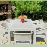 میز و صندلی پلاستیکی حصیری|میز و صندلی غذاخوری|لواسان, |دیوار