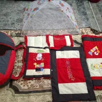 ست قنداق فرنگی،تشک،پتو،بالشت و ساک حمل