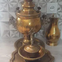 سماور ذغالی برنج|سماور، چای‌ساز، قهوه‌ساز|سمنان, |دیوار