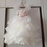 لباس عروس بچه گانه سایز ۶و۷ سال میشه