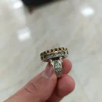 نقره عقیق پشت رو حکاکی