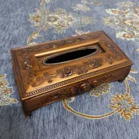 جا دستمال کاغذی قهوه ای