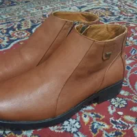 نیم بوت عسلی مردانه چرم مشهد سایز۴۳