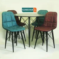میز و صندلی مخمل پایه کونیک set4konic|میز و صندلی غذاخوری|گرگان, |دیوار