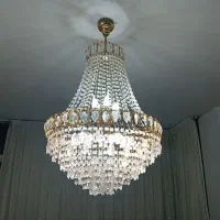 2عدد لوستر 11شعله  برنز  آب طلا قدیمی ،عتیقه